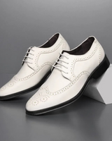 Schmaler Wingtip-Schnürschuh - Nicolai in Weiß