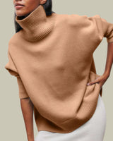 Stefanie | Locker Geschnittener Rollkragenpullover für Damen in Khaki