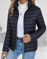 Valeria | Leichte Steppjacke mit zeitloser Eleganz in Schwarz