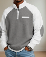 Lewiss - Pullover Mit Reißverschluss Und Hohem Kragen in Grau