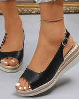 Ange | Elegante orthopädische Sandale für Damen in Schwarz