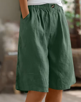 Lea | Loose-Fit Casual Shorts in Grün