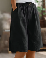 Lea | Loose-Fit Casual Shorts in Schwarz