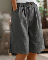 Renee - Bequeme Damen-Shorts mit Taschen in Armeegrün