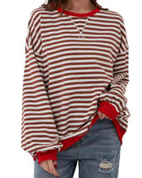 Bristol | Gestreifter Pullover in Rosa