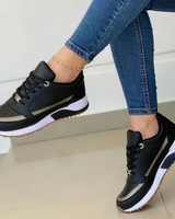 Valentina - Sneaker mit Wedge-Absatz in Schwarz