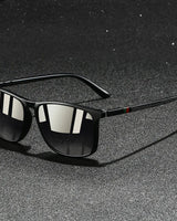 Chatioglow - Sonnenbrille mit quadratischem Rahmen und polarisierten UV-Schutz in Klassisches Schwarz