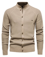 Ottmar | Exklusive Baumwoll-Cardigan in Khaki