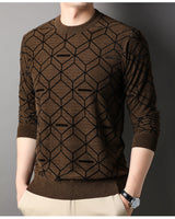 Herren Pullover mit Rundhalsausschnitt - MIKE in Khaki