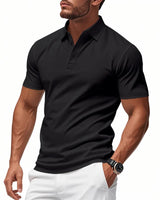 Dalmor™-Polohemd mit Schmaler Passform und Minimalistischem Stil in Schwarz