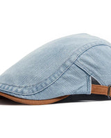 Premium Denim Schiebermütze in Hellblau