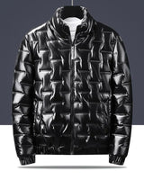 Steppjacke mit Kapuze für Männer - Luuk in Schwarz ohne Kapuze