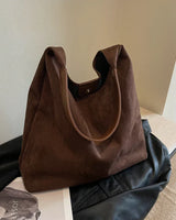Venice Damen Tote Bag aus Veloursleder in Braun