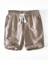 Noah - Shorts mit dehnbarem Bund in Braun