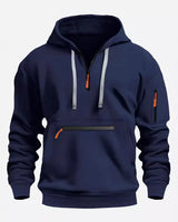 Lars | Hoodie mit Reißverschluss in Dunkelblau