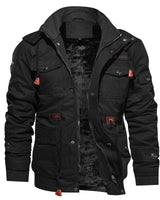 Corbin - Mit Fleece gefütterte Winterjacke in Schwarz