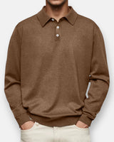 Aiden™ | Langarm-Polo in Braun
