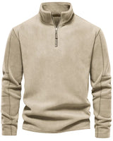 ROMAN - Warmer Herren Langarm-Pullover in Beige