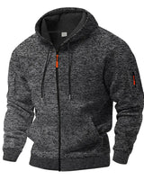 Jesson – Stilvolle Fleece-Kapuzenjacke in Dunkelgrau