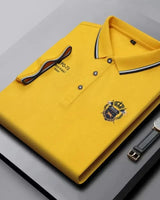 Garen - Soft-Touch-Poloshirt in Gelb