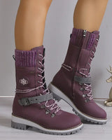 WinterHafen™ Wasserdichte Stiefel mit Weichem Fleecefutter und Rutschfester Sohle / Gemacht für die Kälte, Gedacht für Dich! in Lila