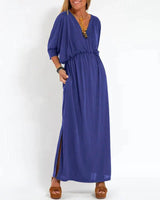 Mariah - Klassisches Maxi-Kleid in Hellblau