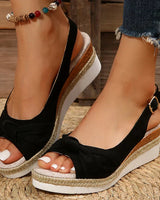 Charlotte | Leicht Verstellbar Sandalen in Schwarz
