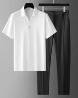 Remi - Outfit Set mit kurzen Ärmeln in Weiß