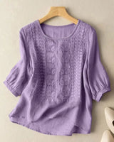 Sonia – Elegante Damen Spitzenbluse in Purple