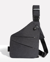 Liv | Sichere Schultertasche aus Nylon in Grau