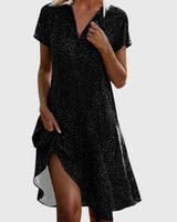 Rynissa - elegantes Midikleid in Schwarz