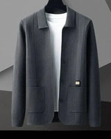 Nolan™ Strickjacke aus Strukturiertem Strick mit Hochwertiger Verarbeitung / Lässige Eleganz für Kühlere Tage! in Dunkelgrau