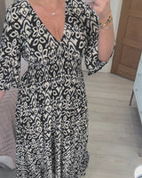 Bohemian Midi-Kleid von Selene in Schwarz