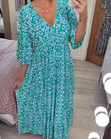 Bohemian Midi-Kleid von Selene in Blau