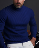 Richard - Warmer, komfortabler Herren-Rollkragenpullover in Dunkelblau