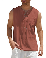 Alexia - Bequemes, ärmelloses Tanktop für Herren in Rot