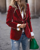 Alise - Stilvoller Slim-Fit-Blazer in Rot