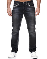 Andy - Stilvolle Jeans im Used-Look für Herren in Schwarz
