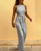 Victoria - Eleganter und stilvoller Jumpsuit in Silber