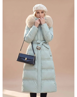 Serafina | Damen Puffer Winterjacke mit Kapuze und Wärme Begleiter in Blau