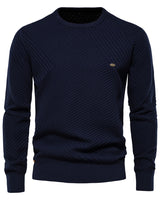 Unifarbener Pullover für Männer - GREG in Marineblau