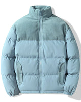 Unisex-Steppjacke mit Korddetails - Aiden in Blau