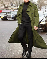 Niba | Lässiger modischer Herren Trenchcoat in Grün