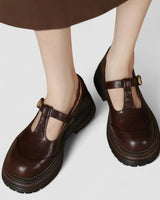 Hanna | Damen Orthopädische Mary Jane Winterstiefel in Braun