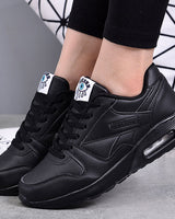 Stilvolle Vegane Leder Damen Sneakers - Valencia in Schwarz
