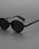 Saskia | Klassische Runde Sonnenbrille in Schwarz