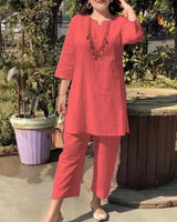 Zyra™ Set mit Klarem Design und Zeitloser Eleganz in Rot