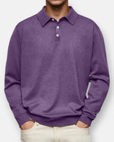 Aiden™ | Langarm-Polo in Lila