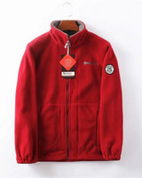 Fjord - Fleecejacke für Herren: Stil und Funktionalität für den Winter in Rot