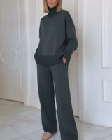 Hannah™ Premium-Sweatshirt-Set mit Rollkragen-Top in Grau